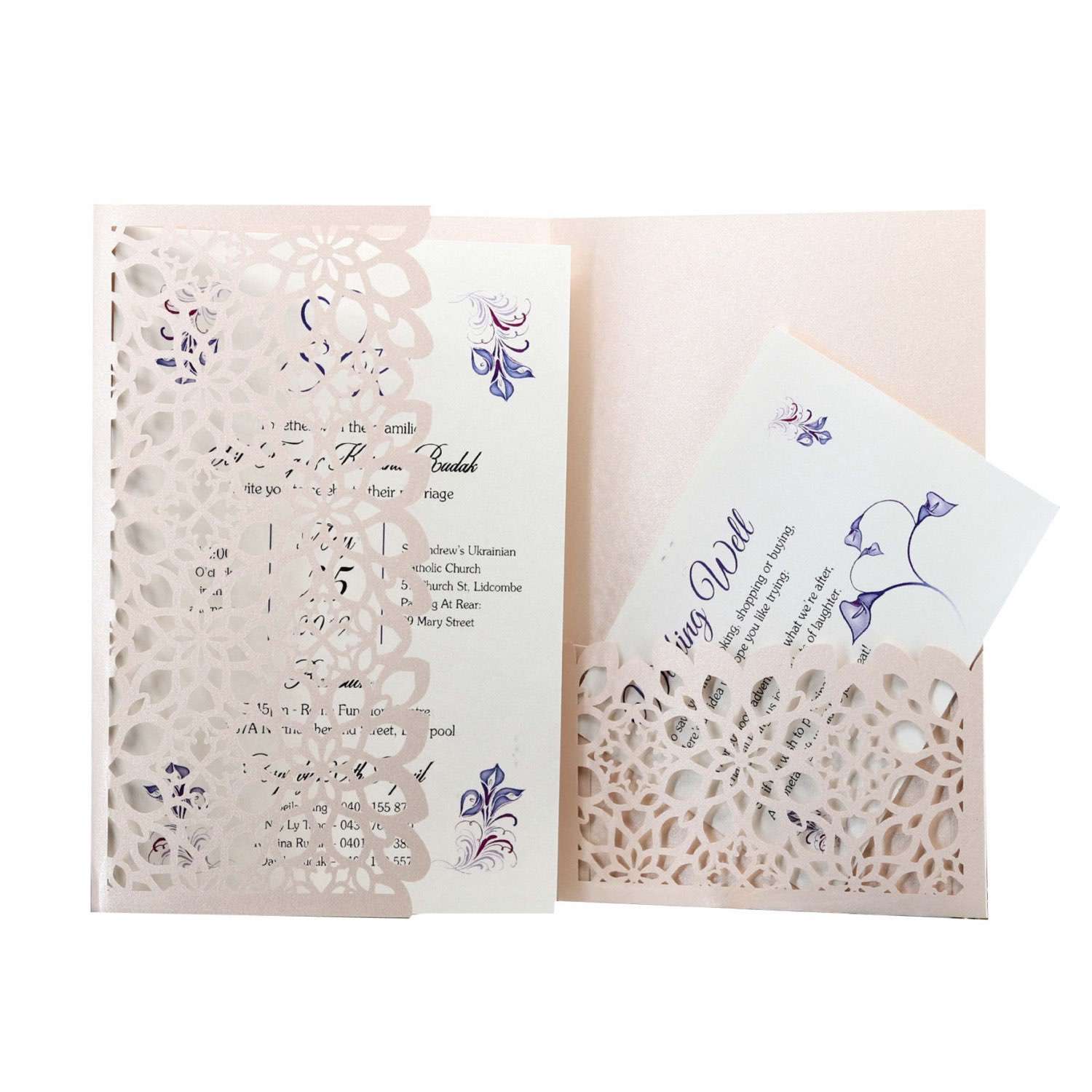 Business Invitation Card Marriage Invitations Navy Blue Card Customization